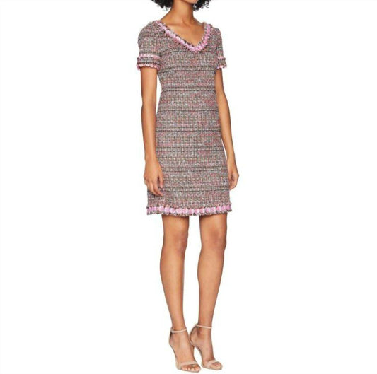 Boutique Moschino - Tweed Fringe Sheath Mini Dress - Rack Hunt -