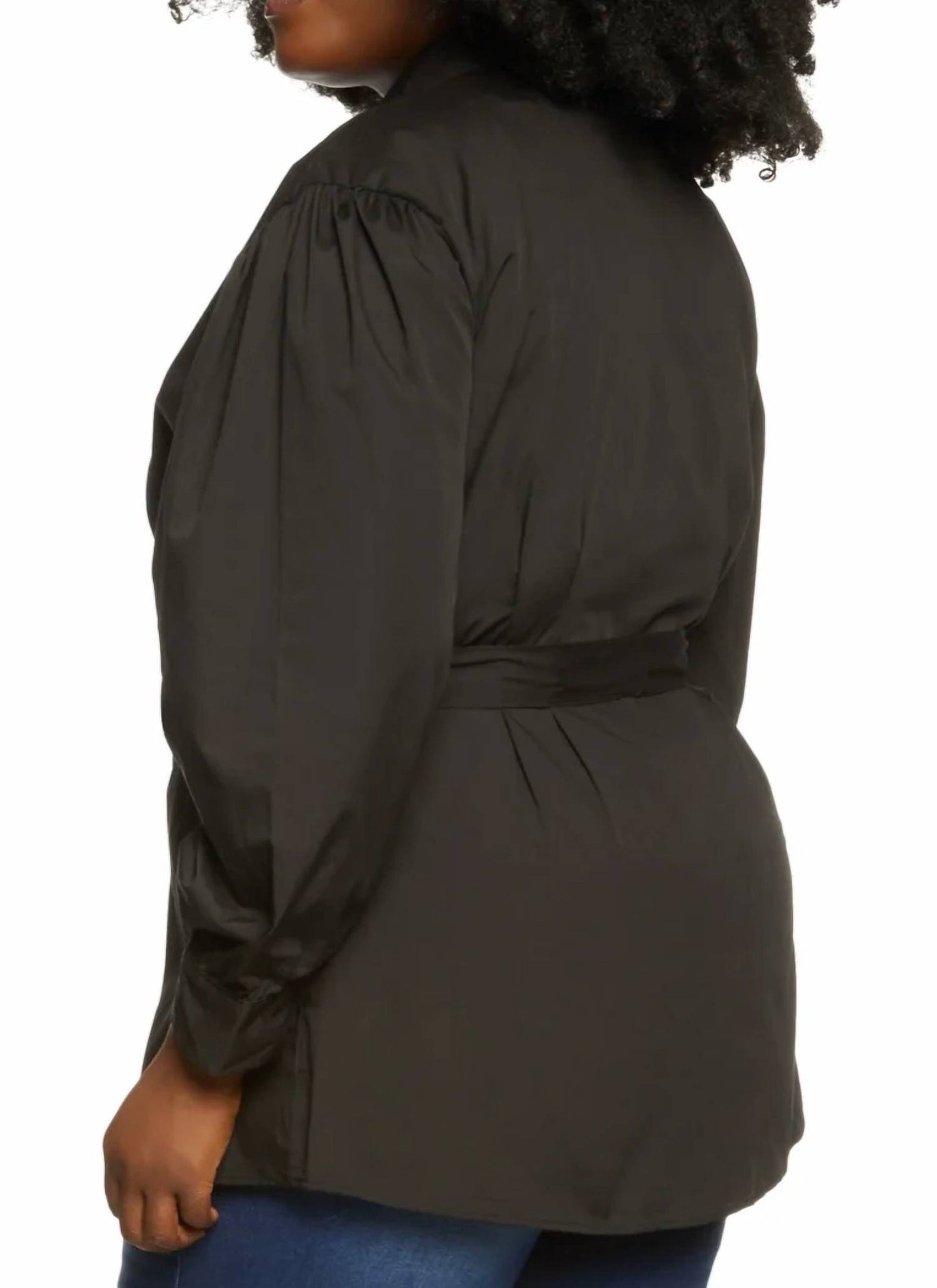Long Sleeve Button Front Blouse