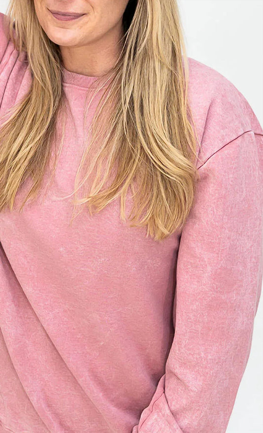Acidwash Sweatshirt Top