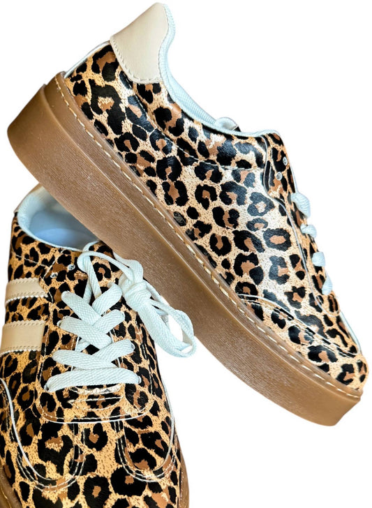 Women's Leopard Platform Sneakers