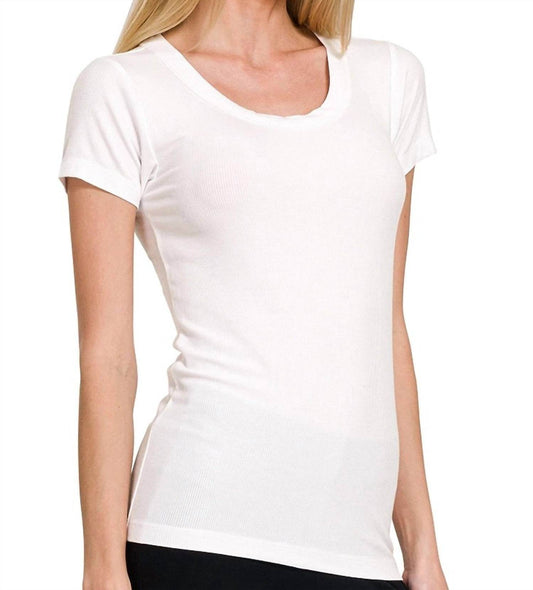 Reine Krief - Ribbed Round Neck T-Shirt - Rack Hunt