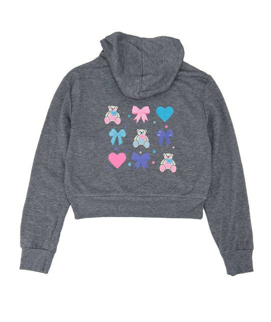 Girls' Tate Teddy Bow Pocket Hoodie