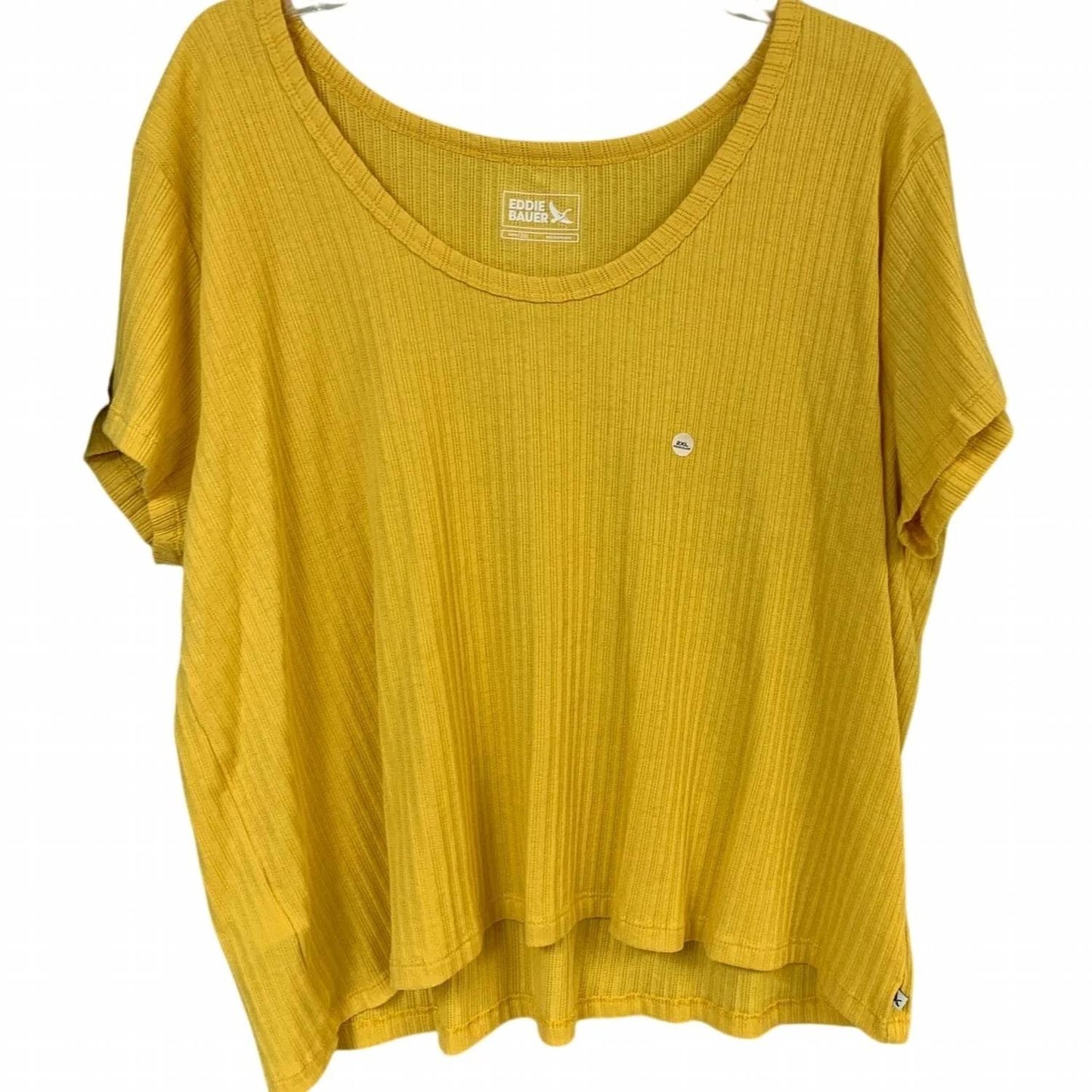 Women's Seaside Rib Scoop Neck Tee Two-piece Shirt - Plus