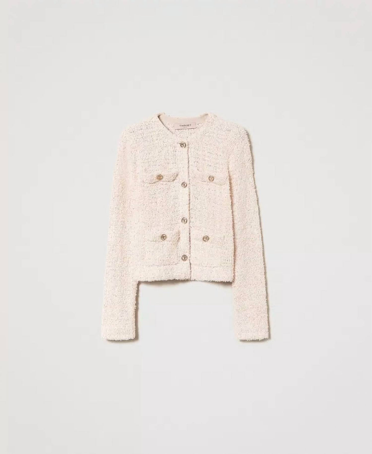 Jacquard Boucle Knitted Jacket