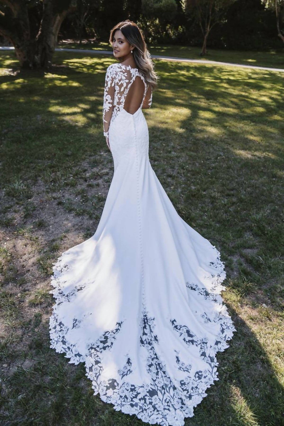 Lace Long Sleeve Wedding Dress