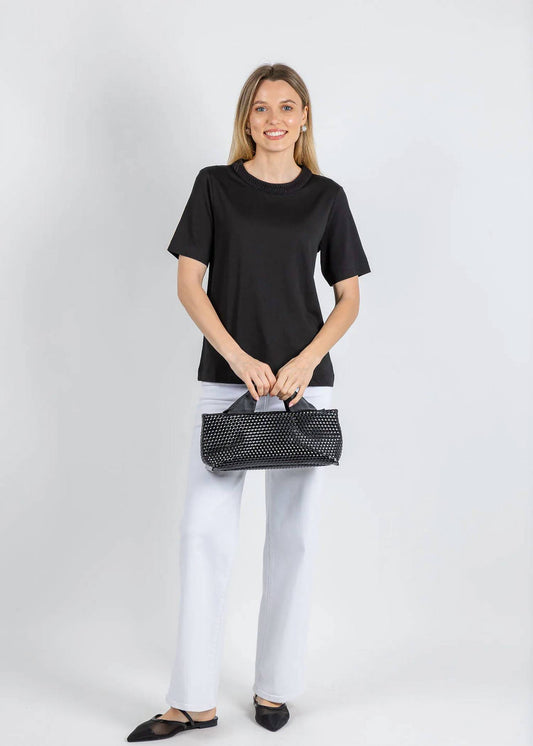 Milla Crochet Crew Tee