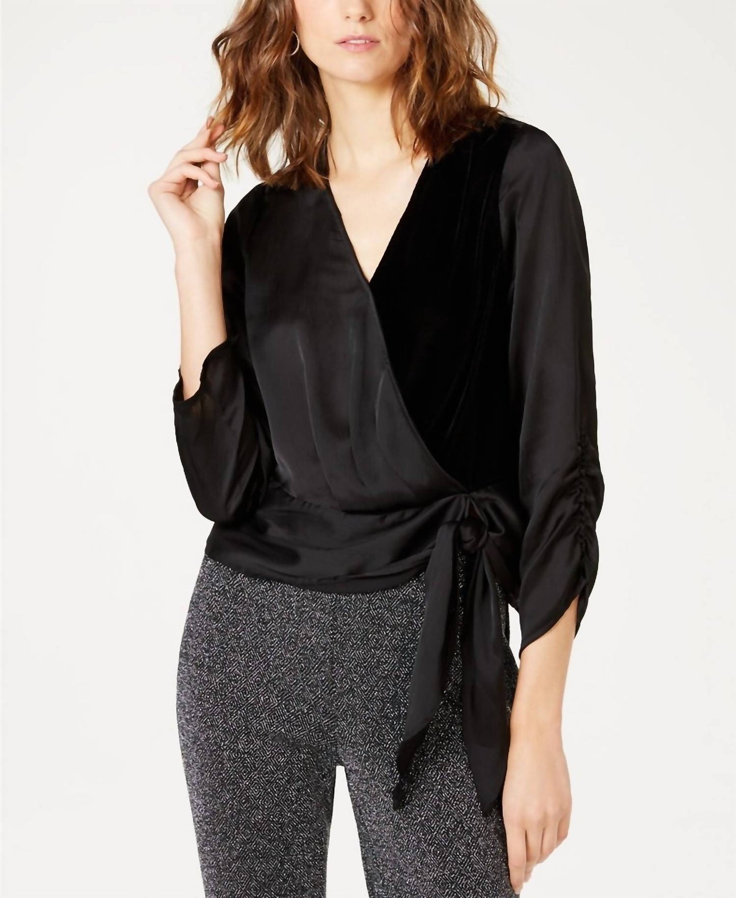 Velvet Wrap Top