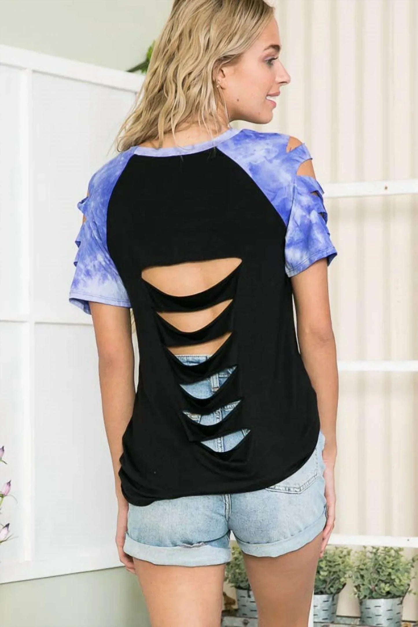 Magic Fit - Cutout Top With Tie-dye - Rack Hunt
