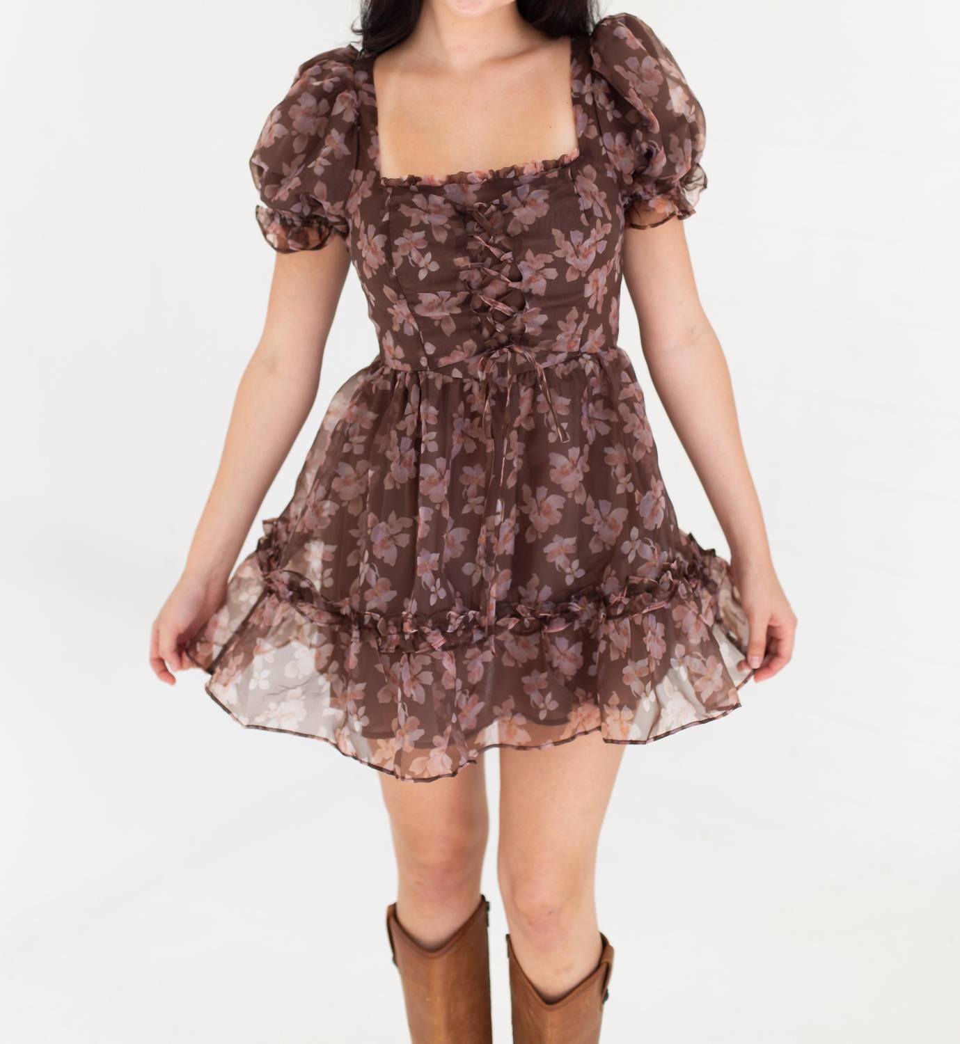 Women's Floral A Line Mini Dress