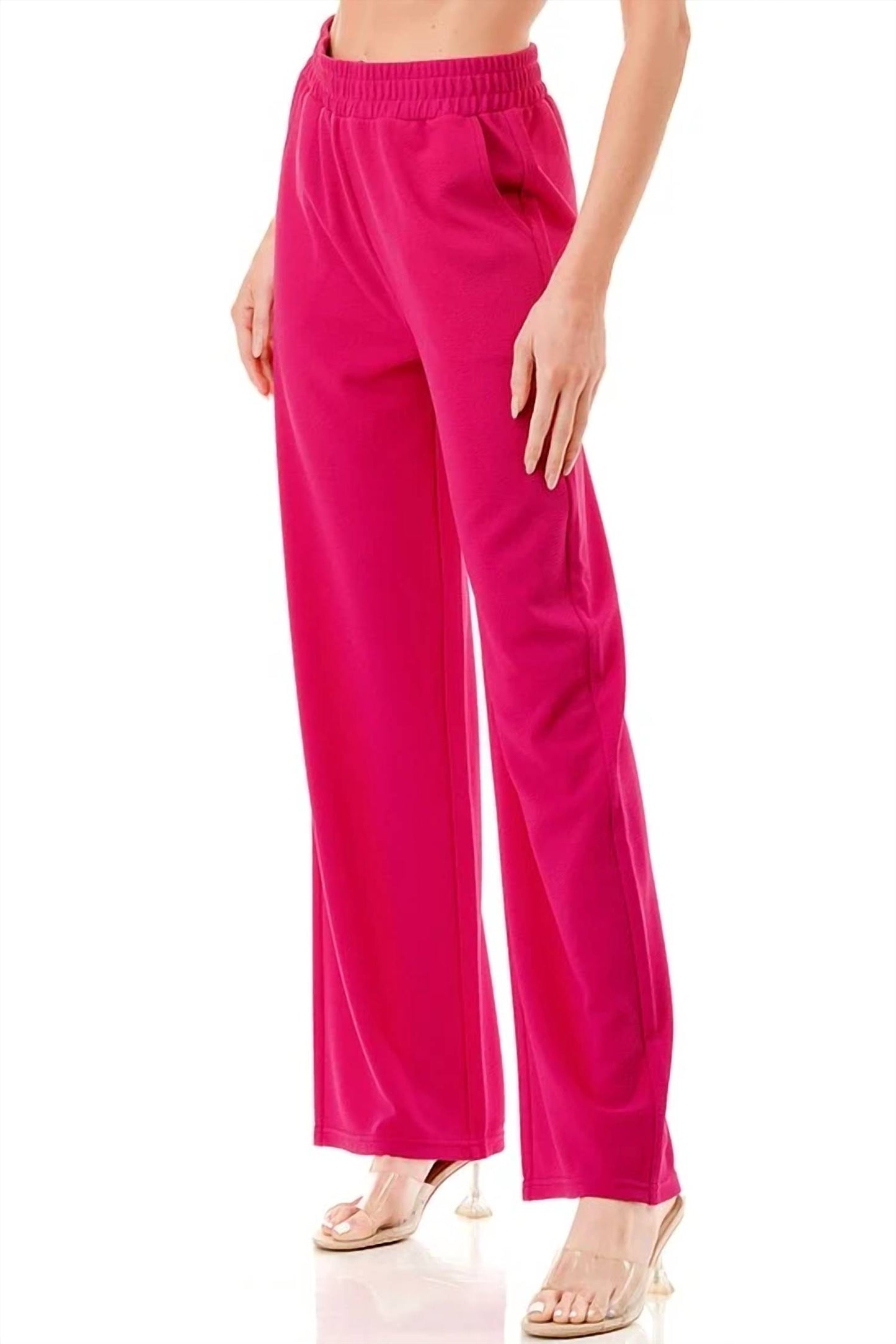 Elastic Waist Relaxed Pants - Plus