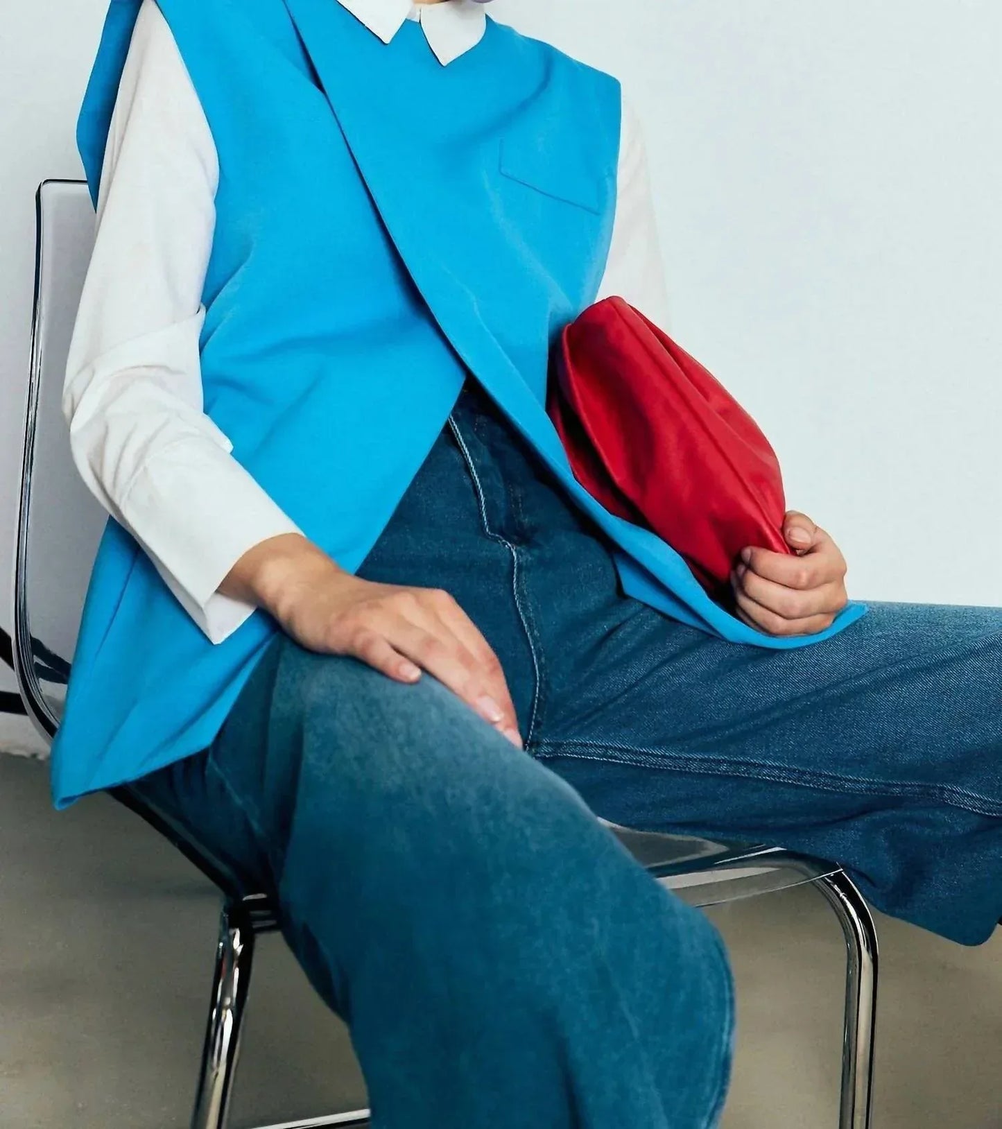 Touche Prive - Linen Blend Double-Breasted Tailored Vest - Rack Hunt