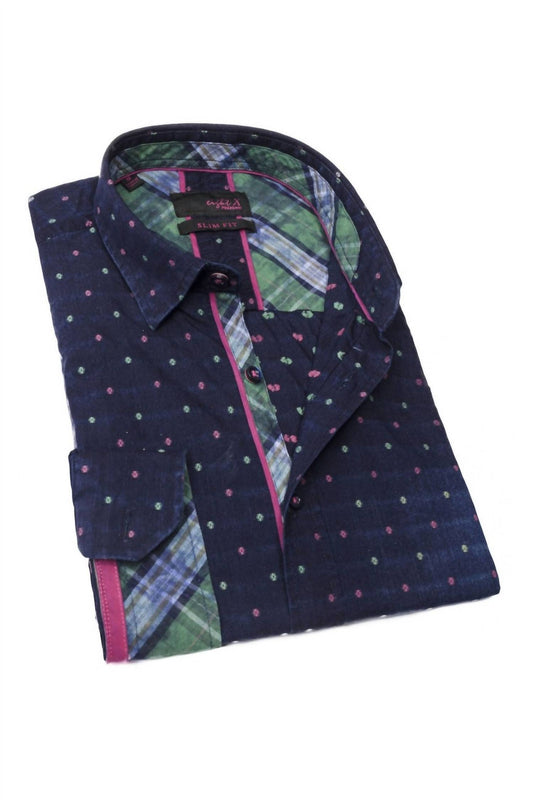 Fill Coupe Denim Button Down Shirt