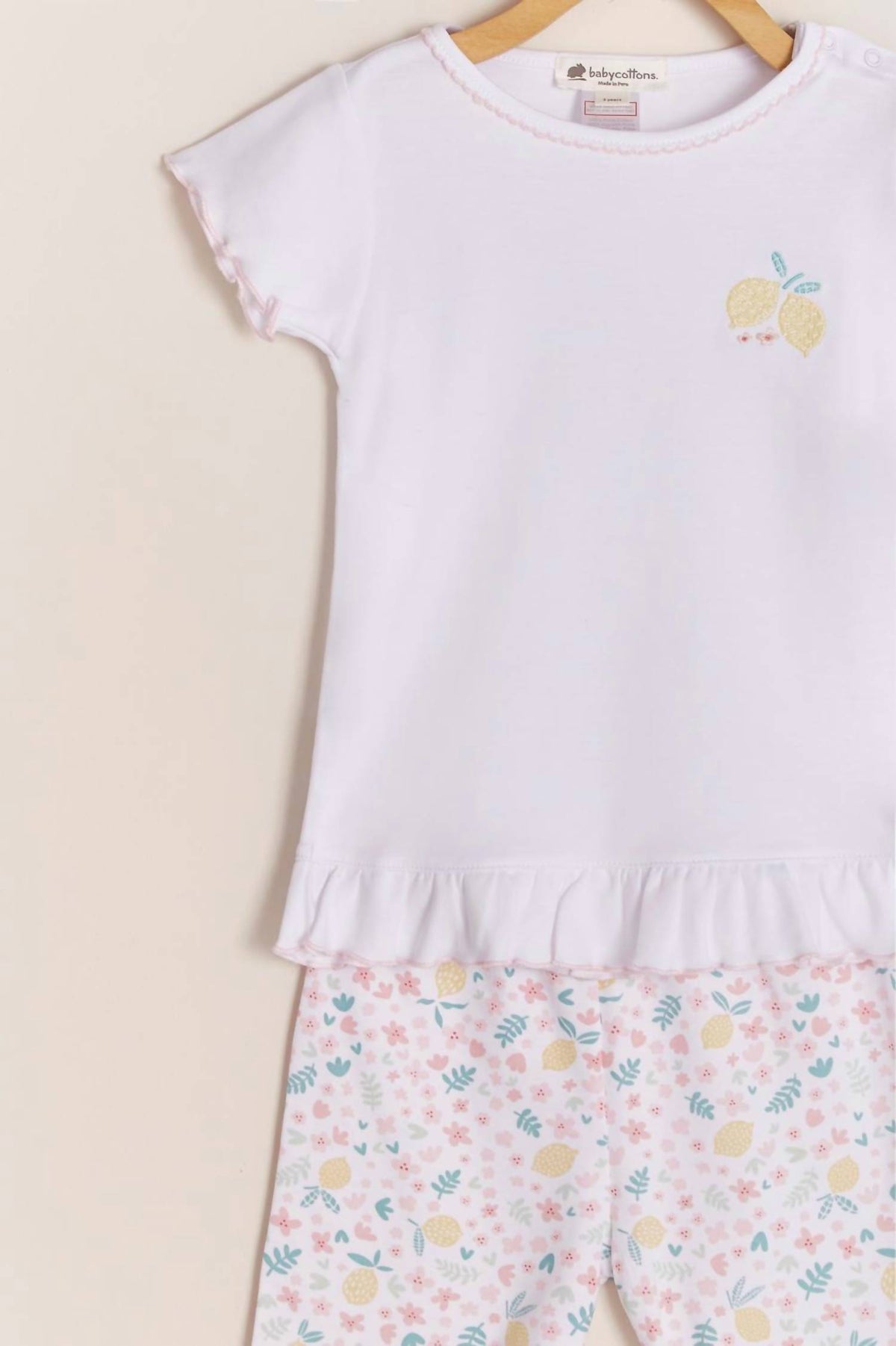 Girls' Lemon Snug Short Pajama