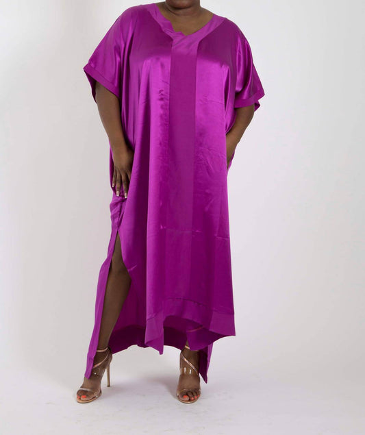 Sante Grace - Muse Italian Silk Charmeuse Caftan Dress - Rack Hunt -