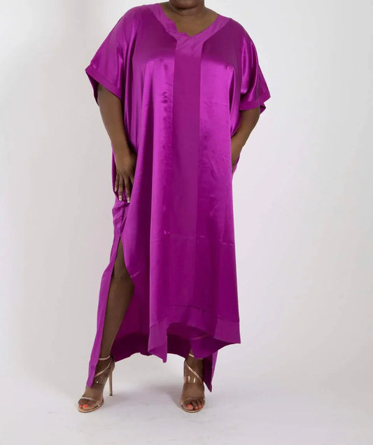Sante Grace - Muse Italian Silk Charmeuse Caftan Dress - Rack Hunt