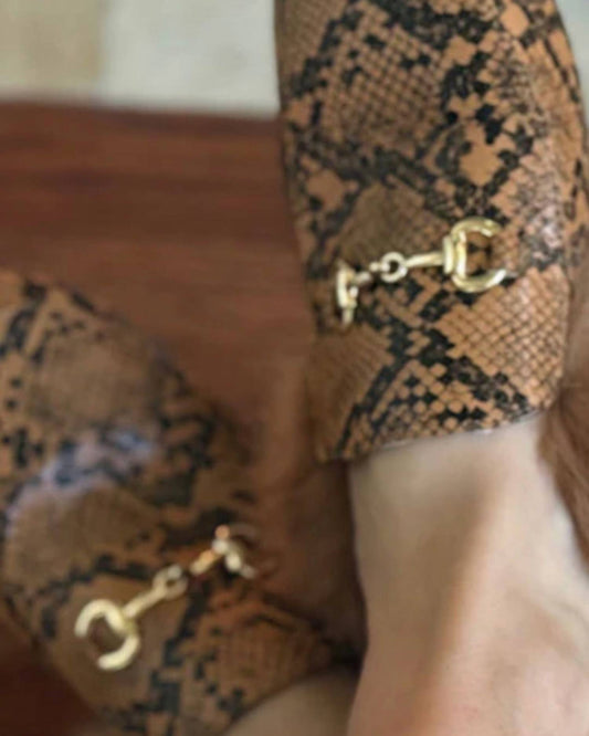 Women's Snake Fur Mule