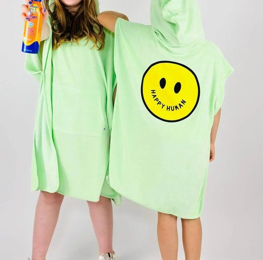 COS I SAID SO - Girl's Happy Human Terry Poncho Coverup - Rack Hunt