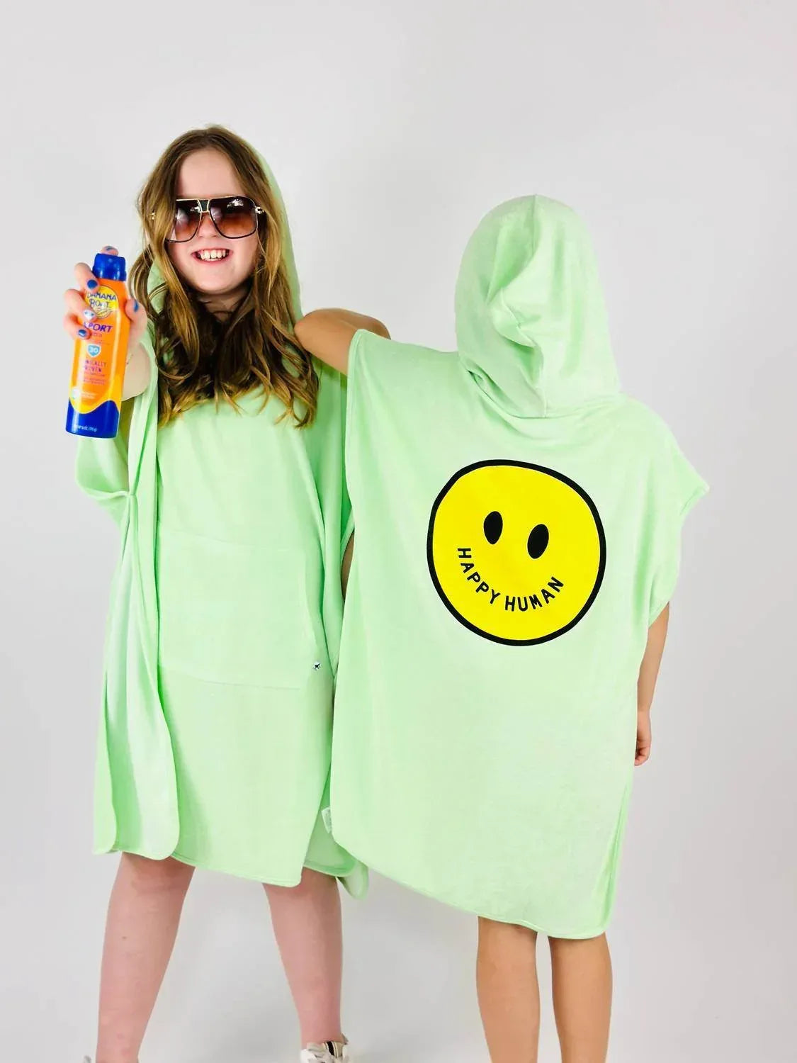 COS I SAID SO - Girl's Happy Human Terry Poncho Coverup - Rack Hunt