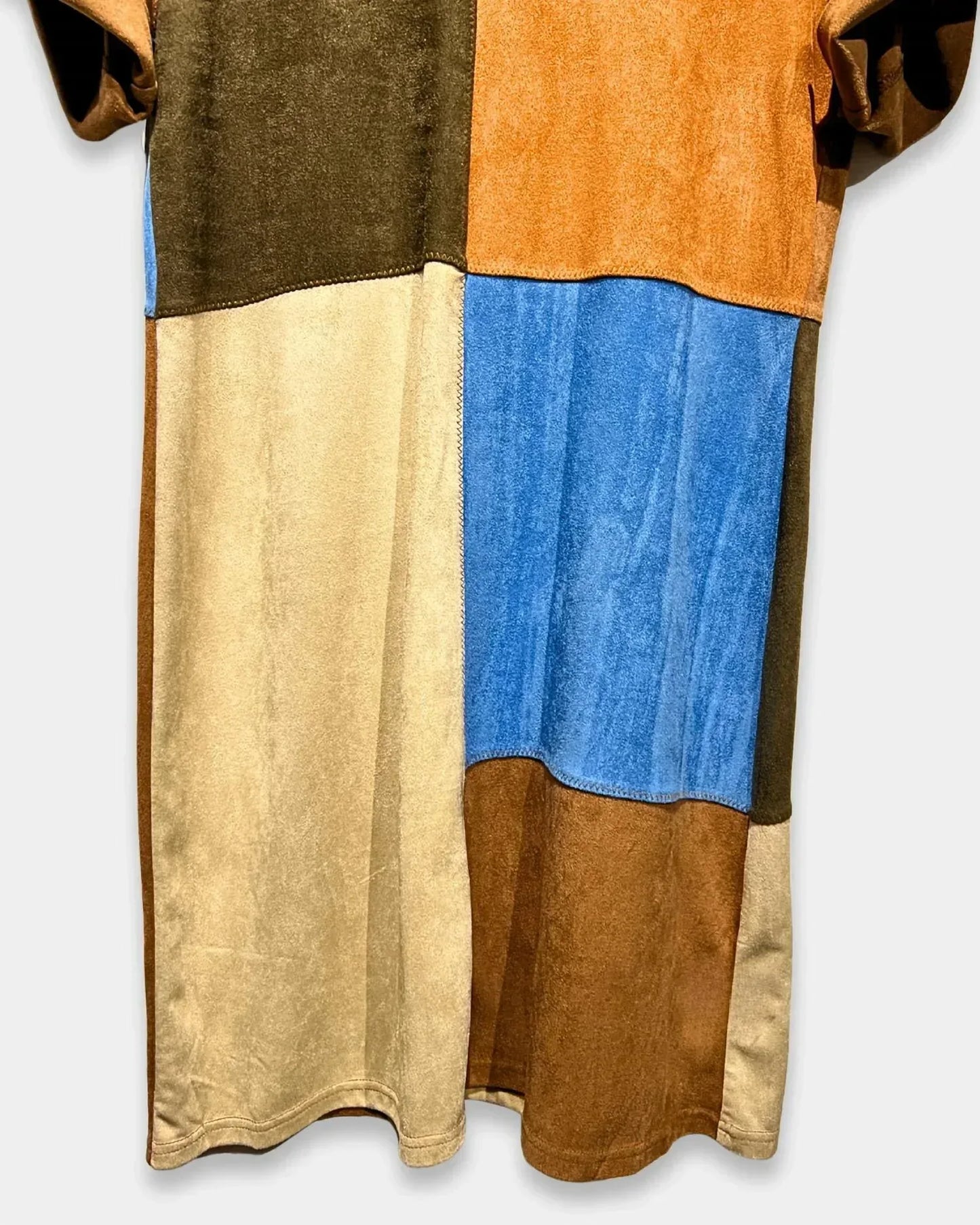 209wst38 - Women's Suede Short Sleeve Mini Dress - Rack Hunt