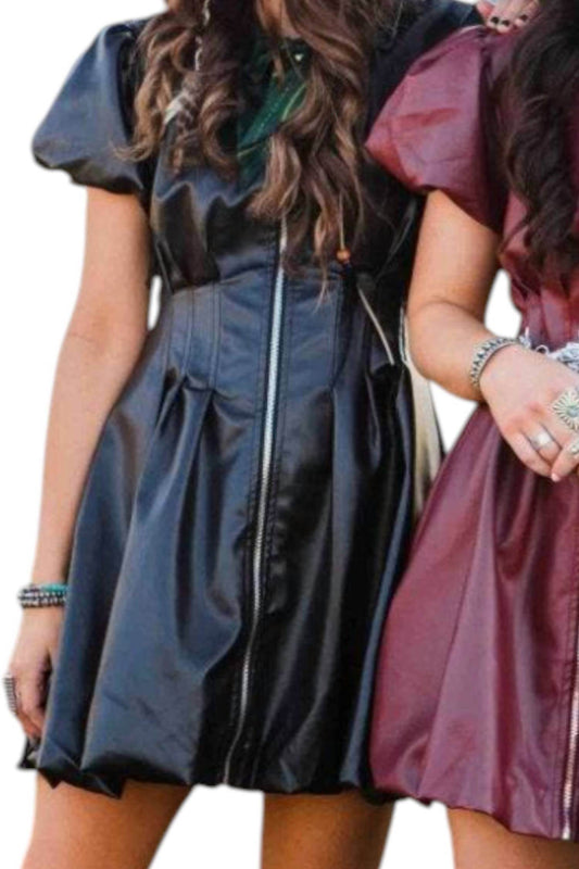 LOVELO - Eleanor Leather Mini Dress - Rack Hunt -