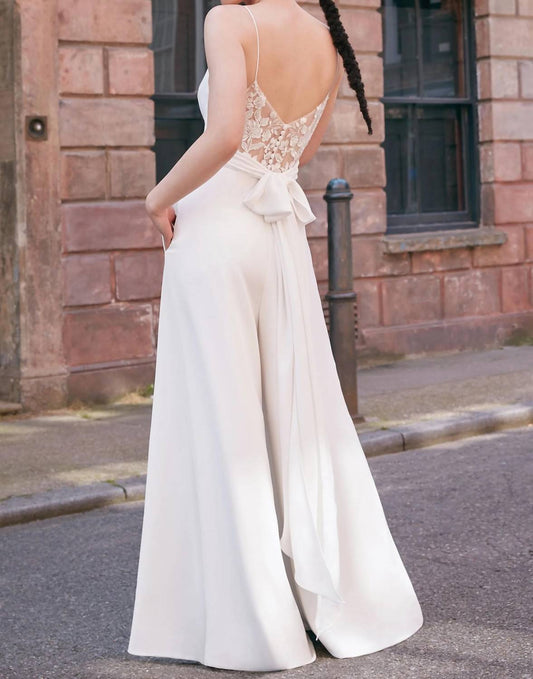 Kennedy Wide Leg Crepe Jumpsuit