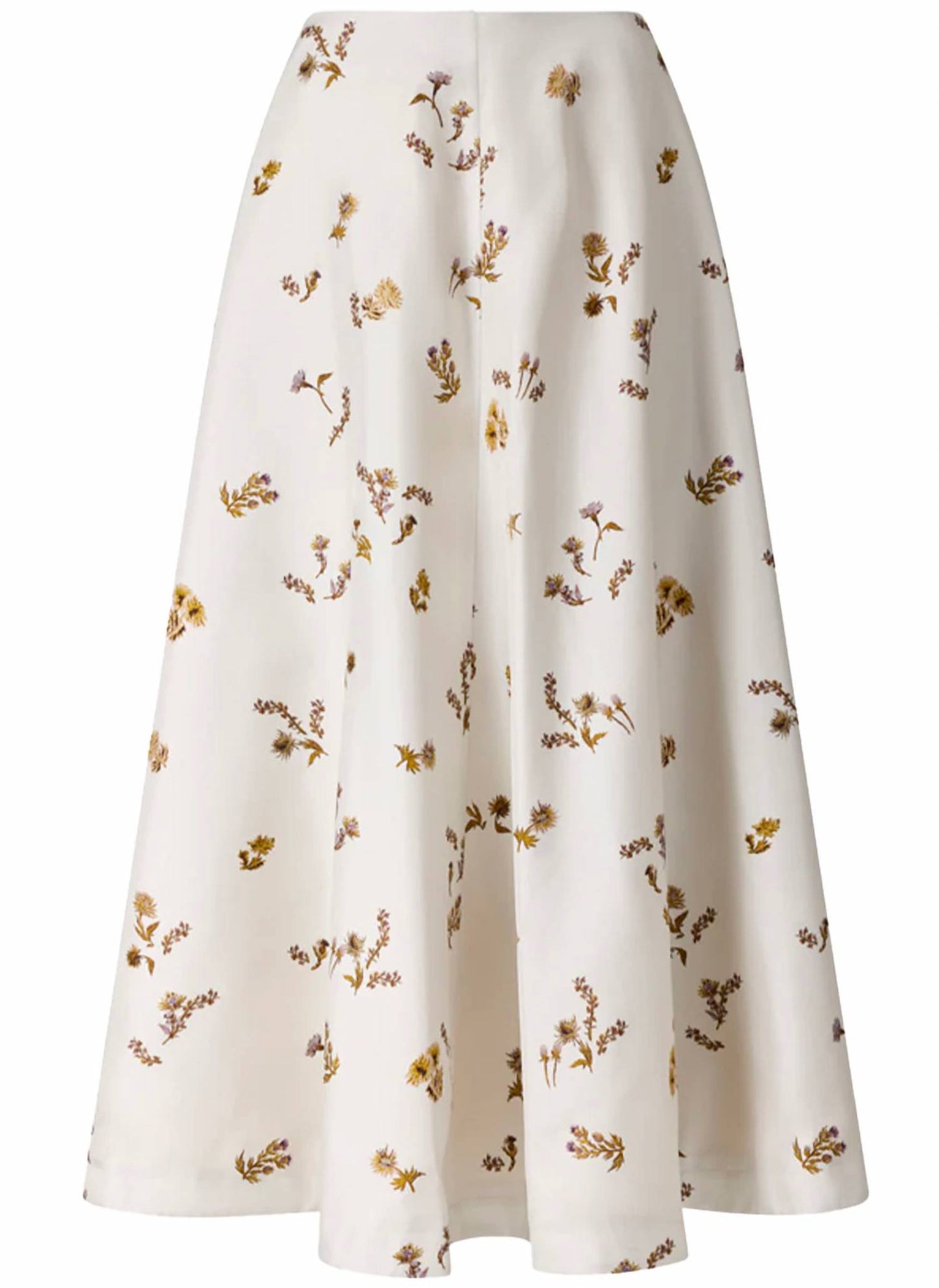 Varda Floral Silk Midi Skirt