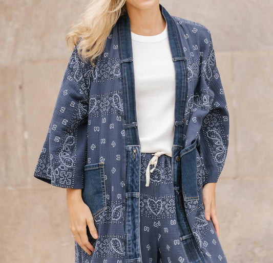 Bandana Long Cardigan