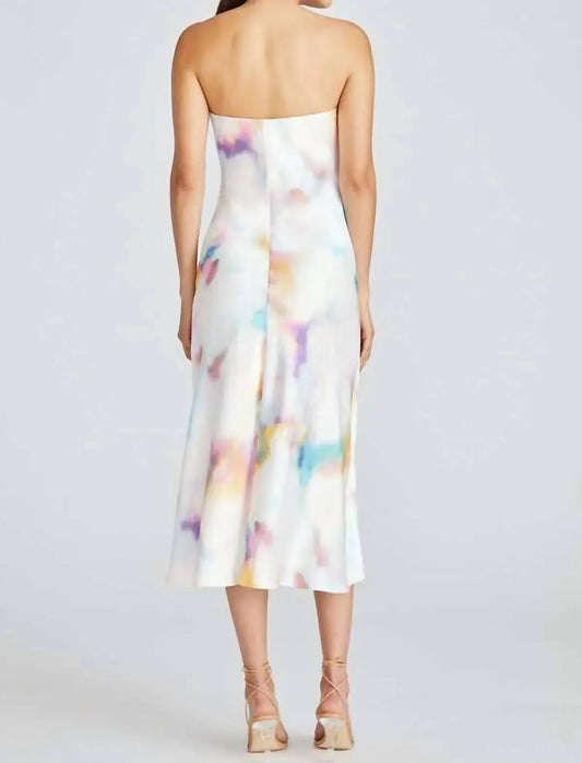 ML Monique Lhuillier - Women's Annika Satin Midi Dress - Rack Hunt