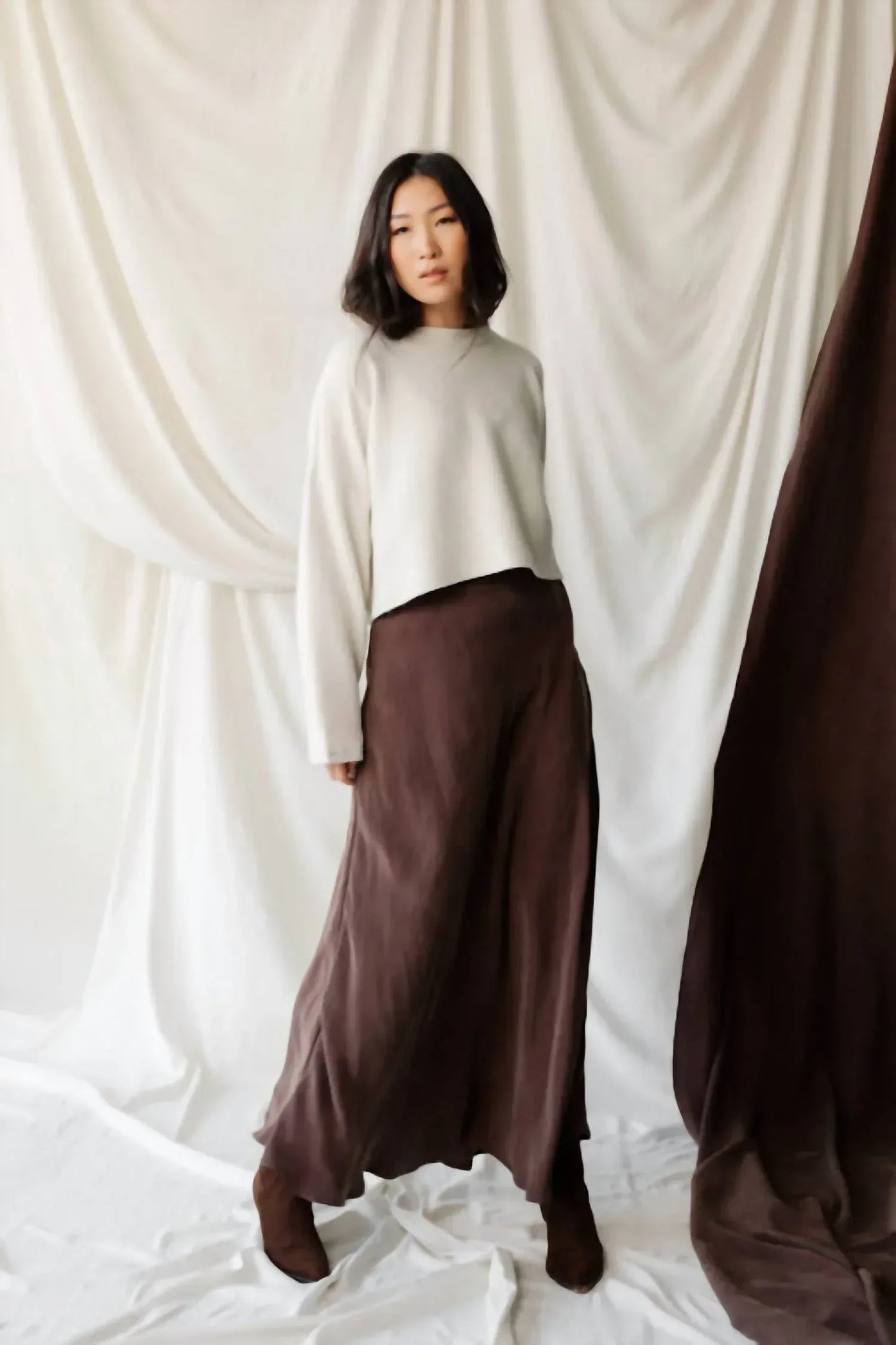 Natalie Busby - Cropped Crew Sweater - Rack Hunt