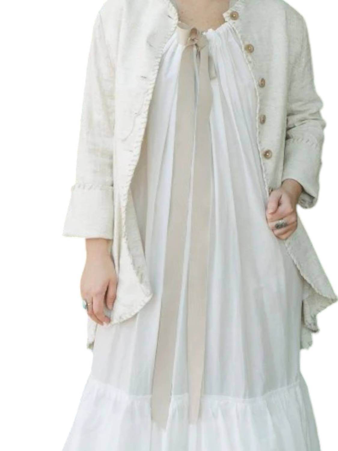Amano by Lorena Laing - Linen Herringbone Jacket - Rack Hunt -