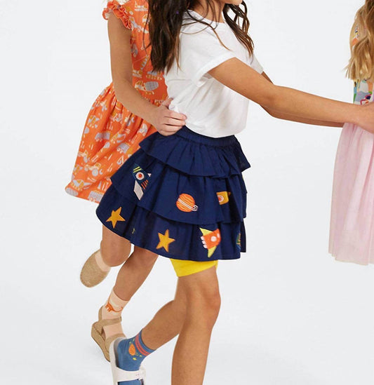 Piccolina kids - Girl's Chambray Appliqué Skirt - Rack Hunt -