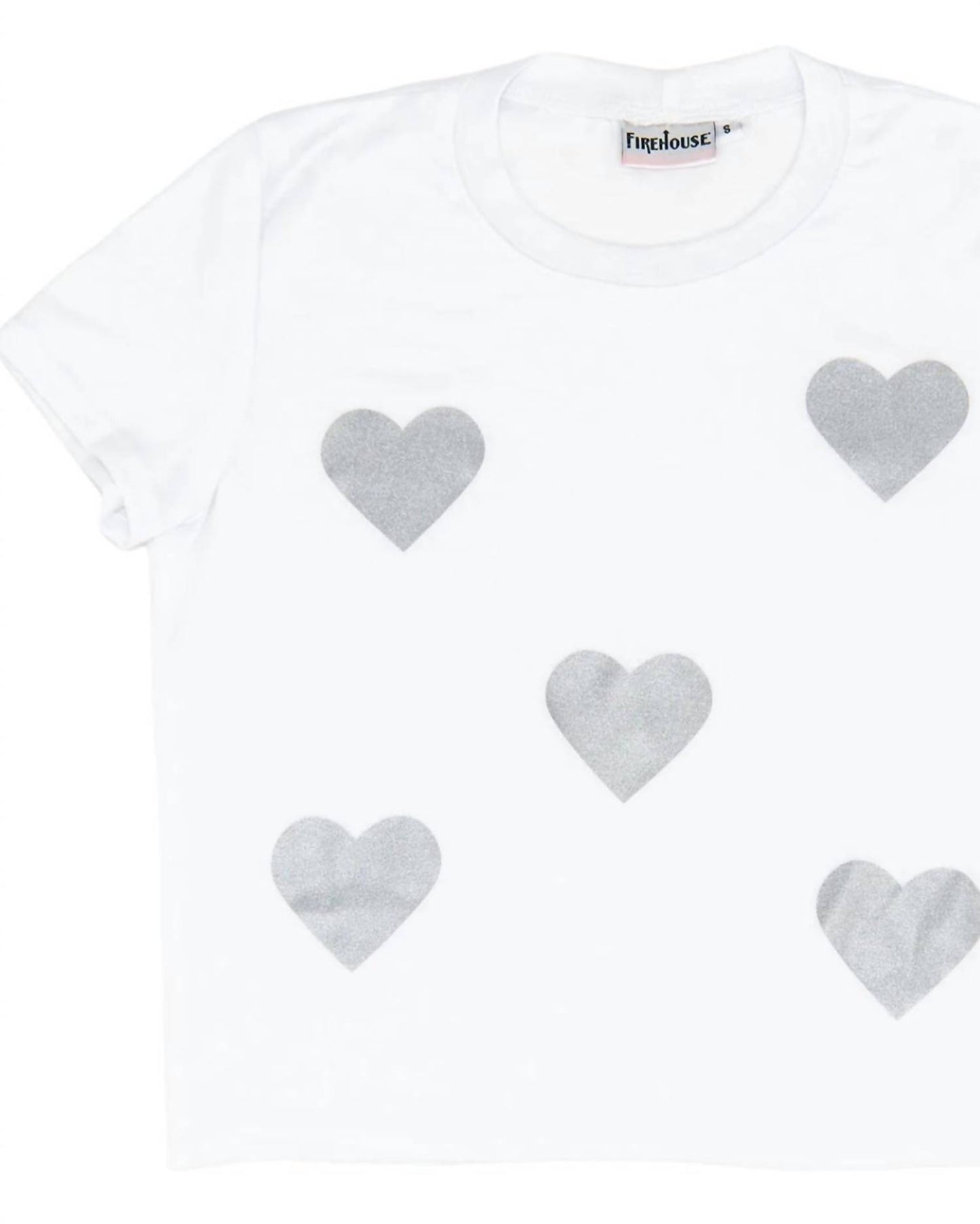 Girl's Silver Heart Toss Tee