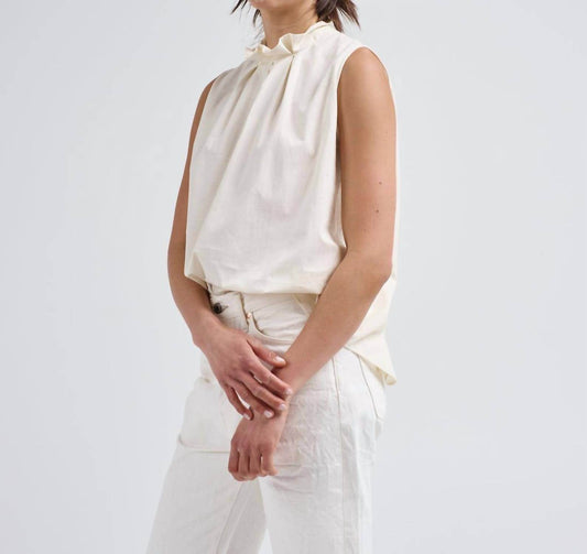 Chimala - Sleeveless Tuck Collar Blouse - Rack Hunt -