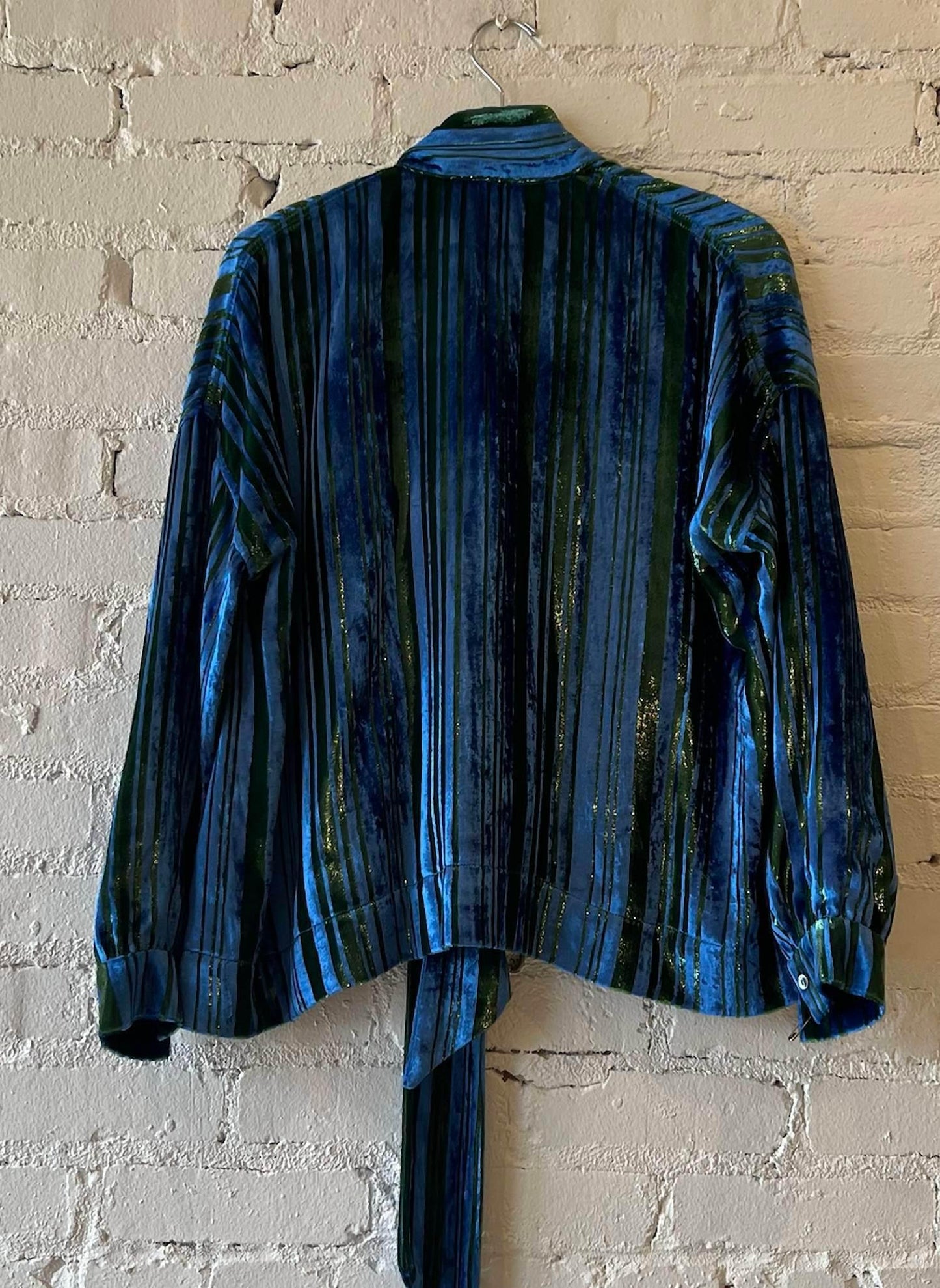 Libertine - Women's Lines Velvet Tie Blouse - Rack Hunt