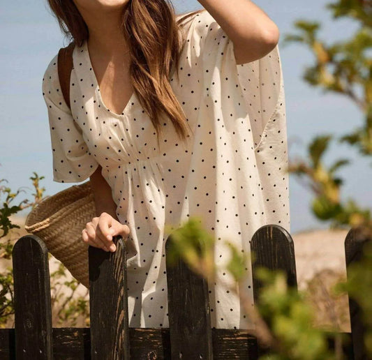 moshi moshi mind - Black Dotted Kaftan - Rack Hunt
