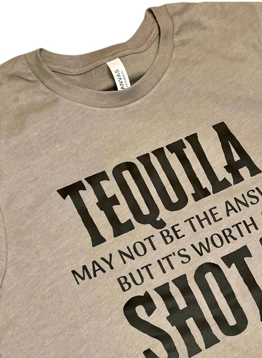 So N So Mountain Boutique - Unisex Tequila It's Worth A Shot Graphic Tees - Rack Hunt