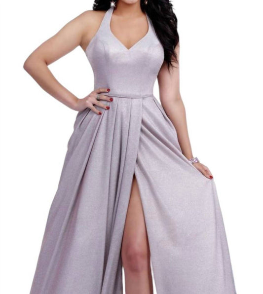 Shimmered Jersey Maxi Dress
