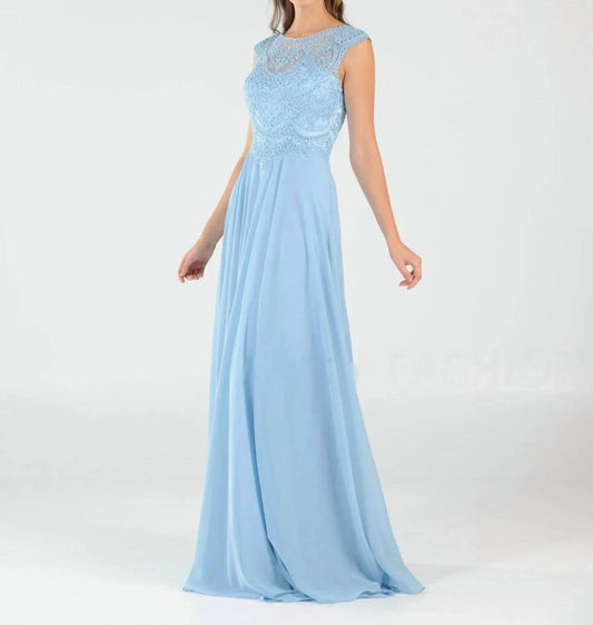 Poly USA - Long Embroidered Cap Sleeve Dress - Rack Hunt