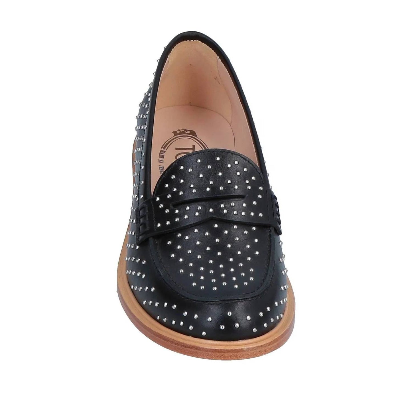 Women's Studded Leather Loafers