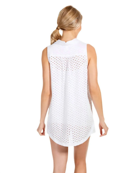 Eco Swim - Jacquard Collared Tunic Coverup - Rack Hunt