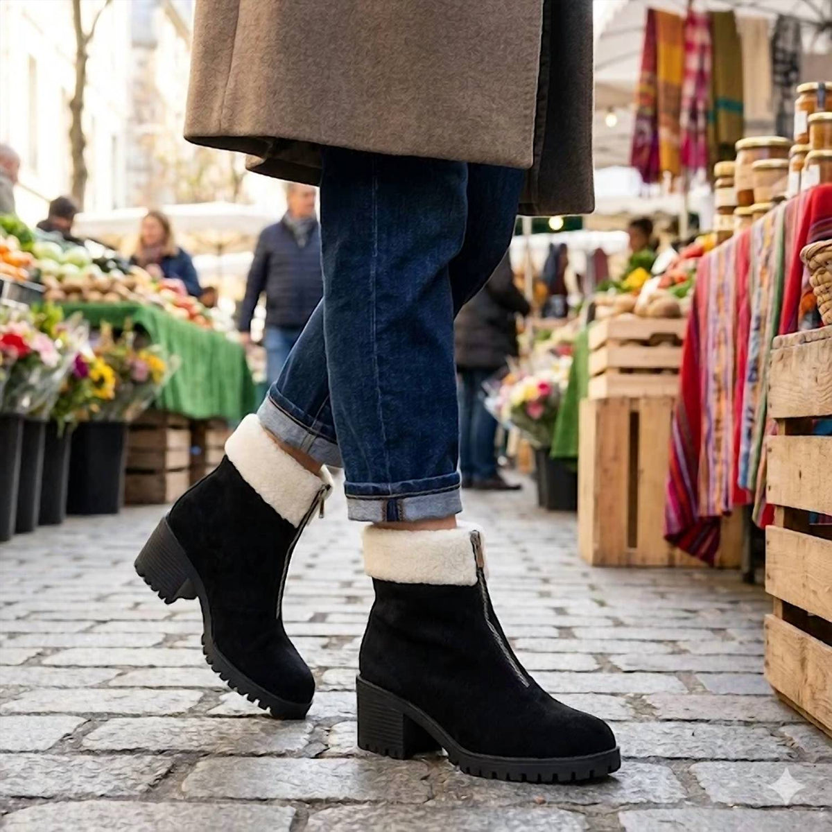 Women's Cable Lug Booties