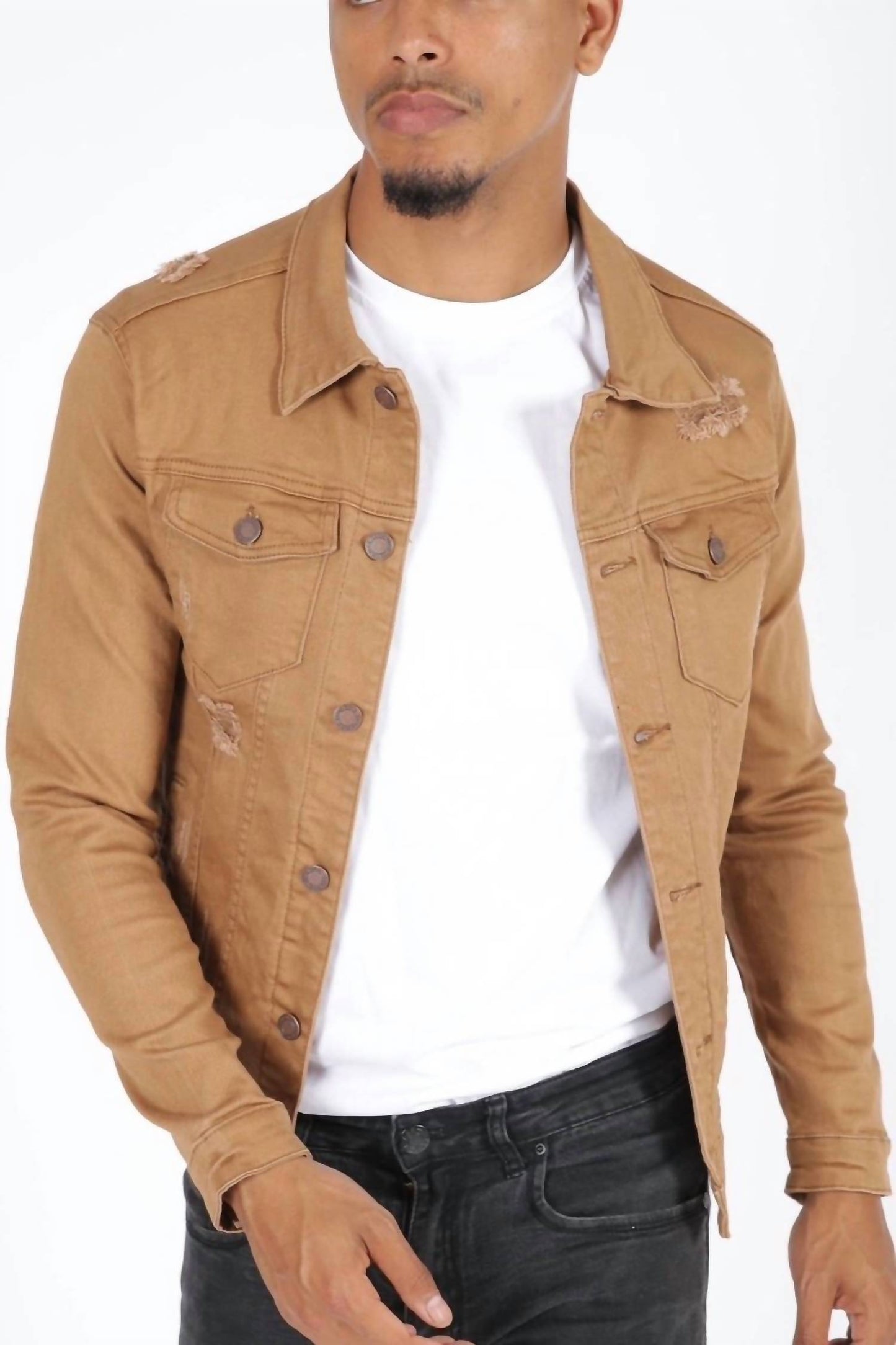 Men's Jean Button-up Jacket