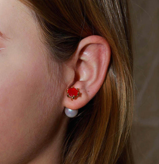 Beatriz Palacios - Large Pearl Single Stud Earring - Rack Hunt -