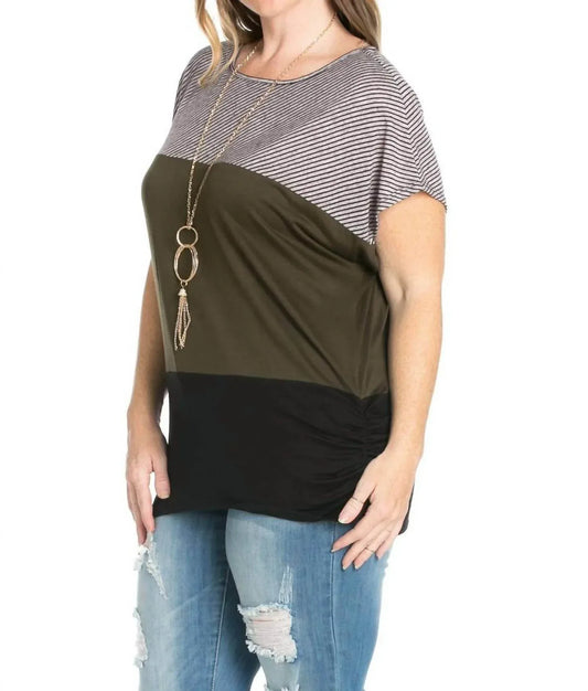 Julia by LoveJ - Striped Color Block Top - Rack Hunt