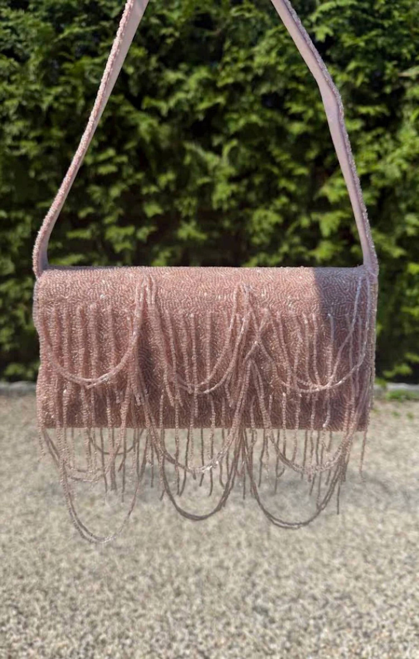 Women's Emma Fringe Beaded Shoulder Bag