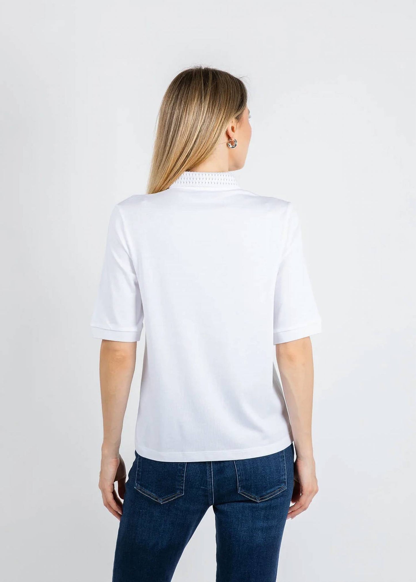 Crochet Collar Drape Polo