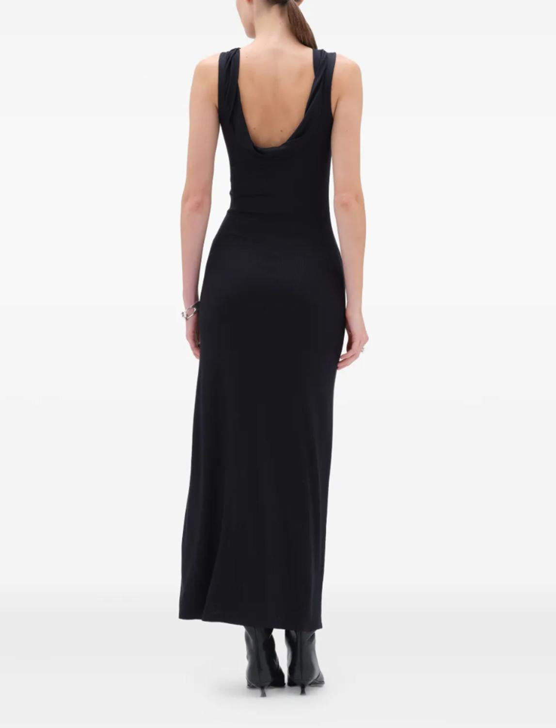 Ribbed Jersey Scoop Back Maxi Dress