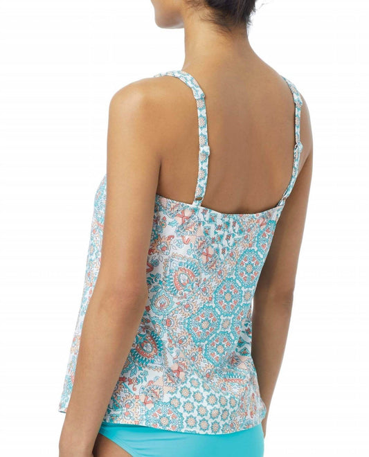 Coco Reef - Tile Mix Larimar Cup Sized Underwire Ultra Fit Tankini Top - Rack Hunt