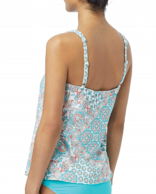 Coco Reef - Tile Mix Larimar Cup Sized Underwire Ultra Fit Tankini Top - Rack Hunt