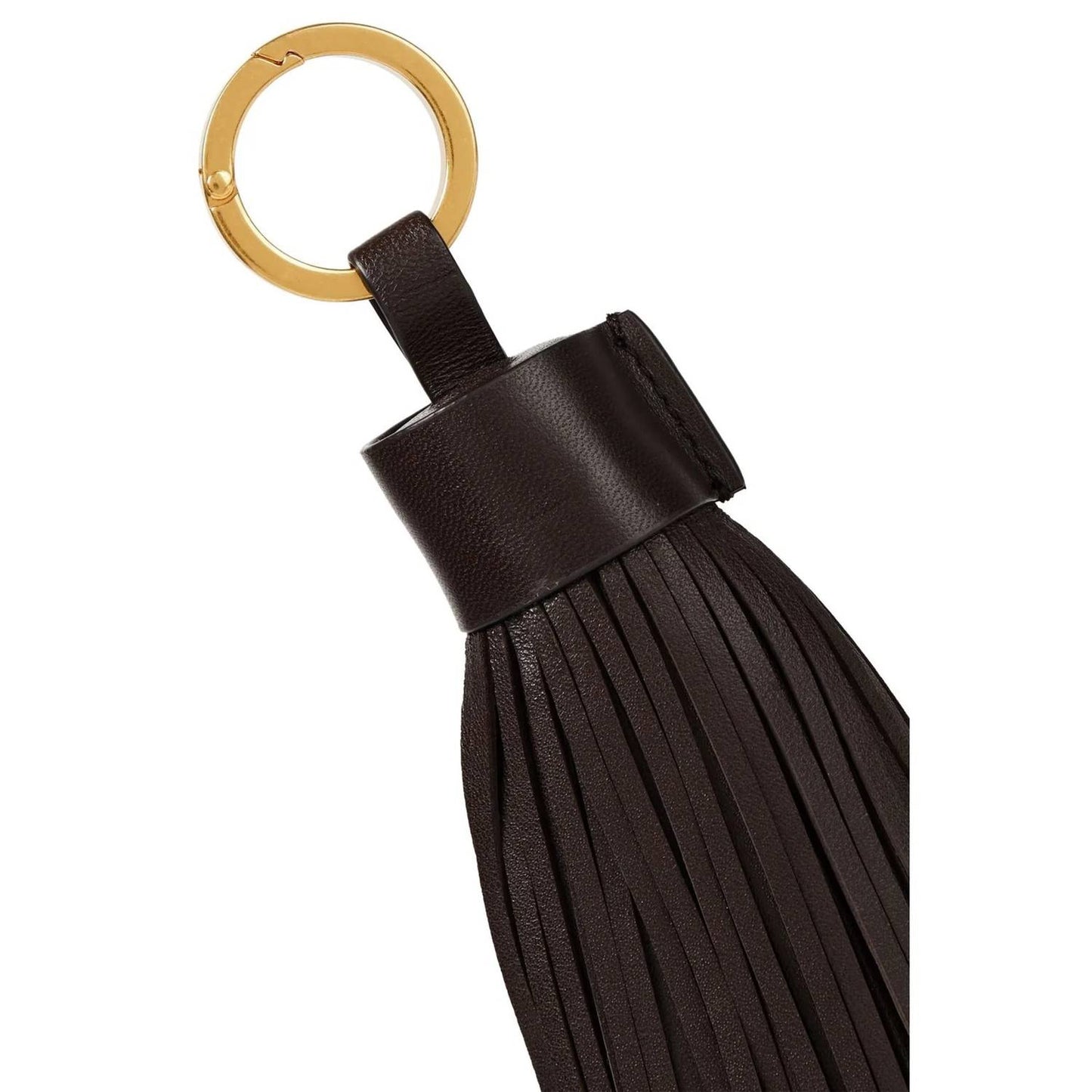 Unisex Tesla Two Tone Leather Keychain